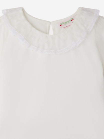 Bonpoint Girls Ernestine T-Shirt in Ivory