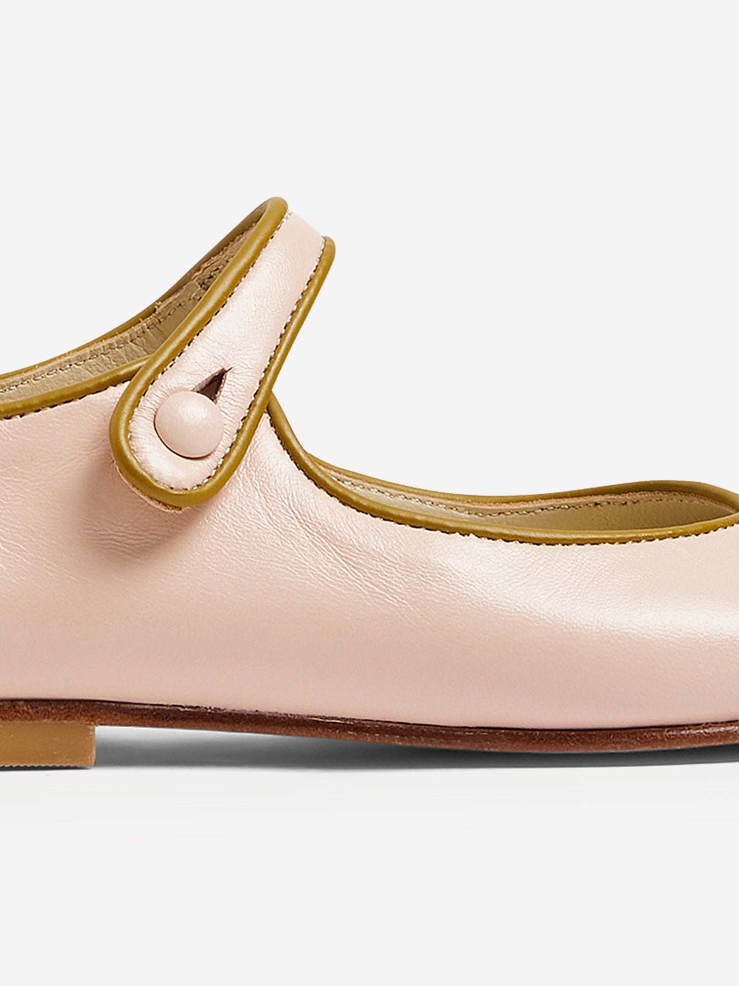 Bonpoint Girls Leather Ella Ballerinas in Pink
