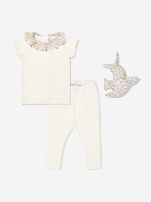Bonpoint Baby Girls Daisie Gift Set in Ivory