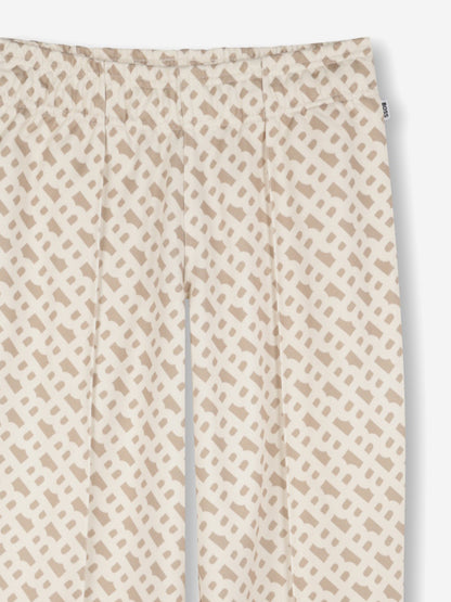 BOSS Boys Monogram Jogging Pants in Beige