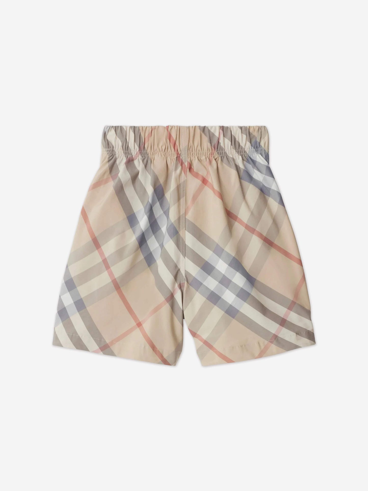 Burberry Boys Fabien Check Shorts in Beige