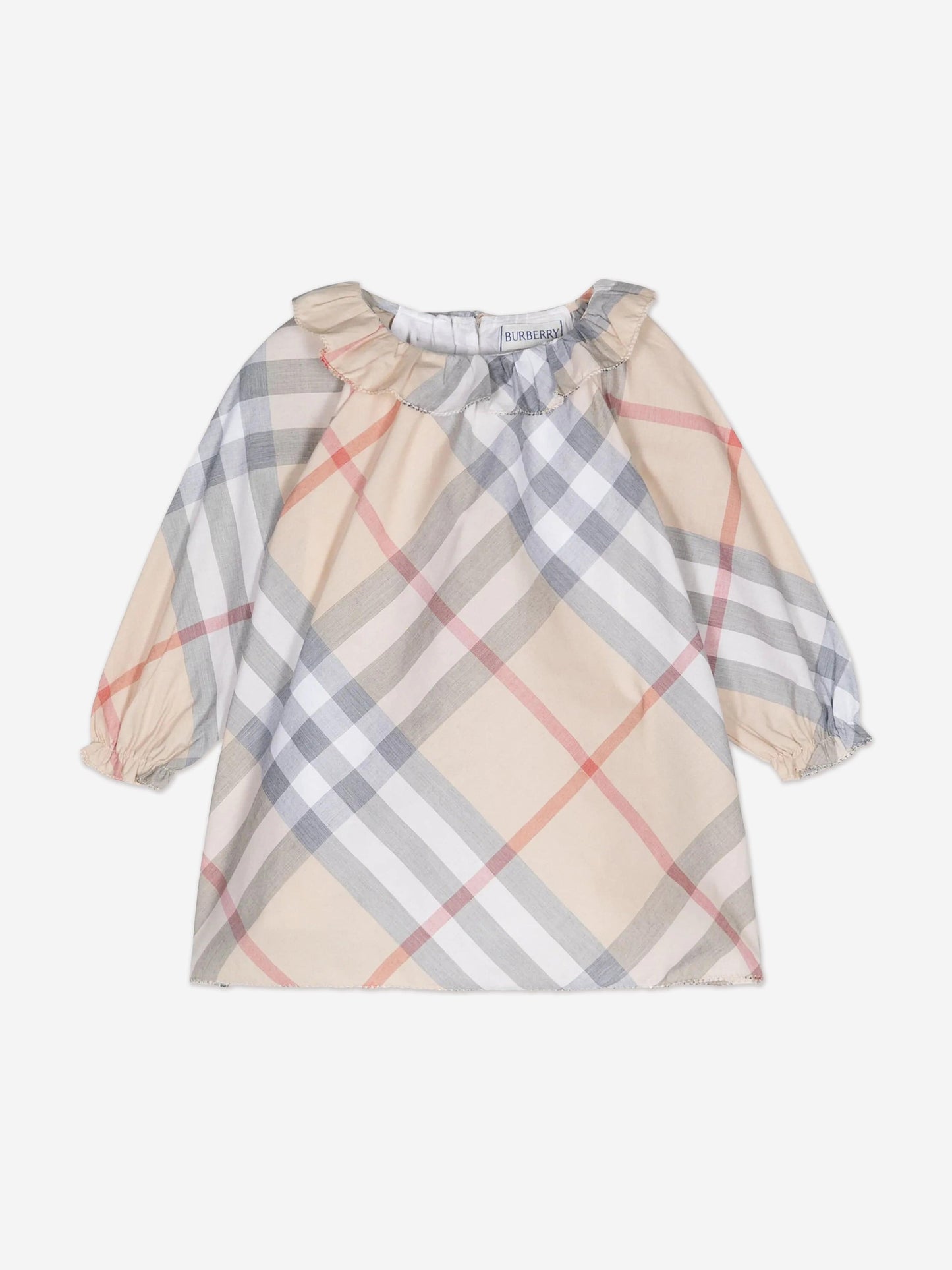 Burberry Baby Girls Emmeline Check Dress Set in Beige