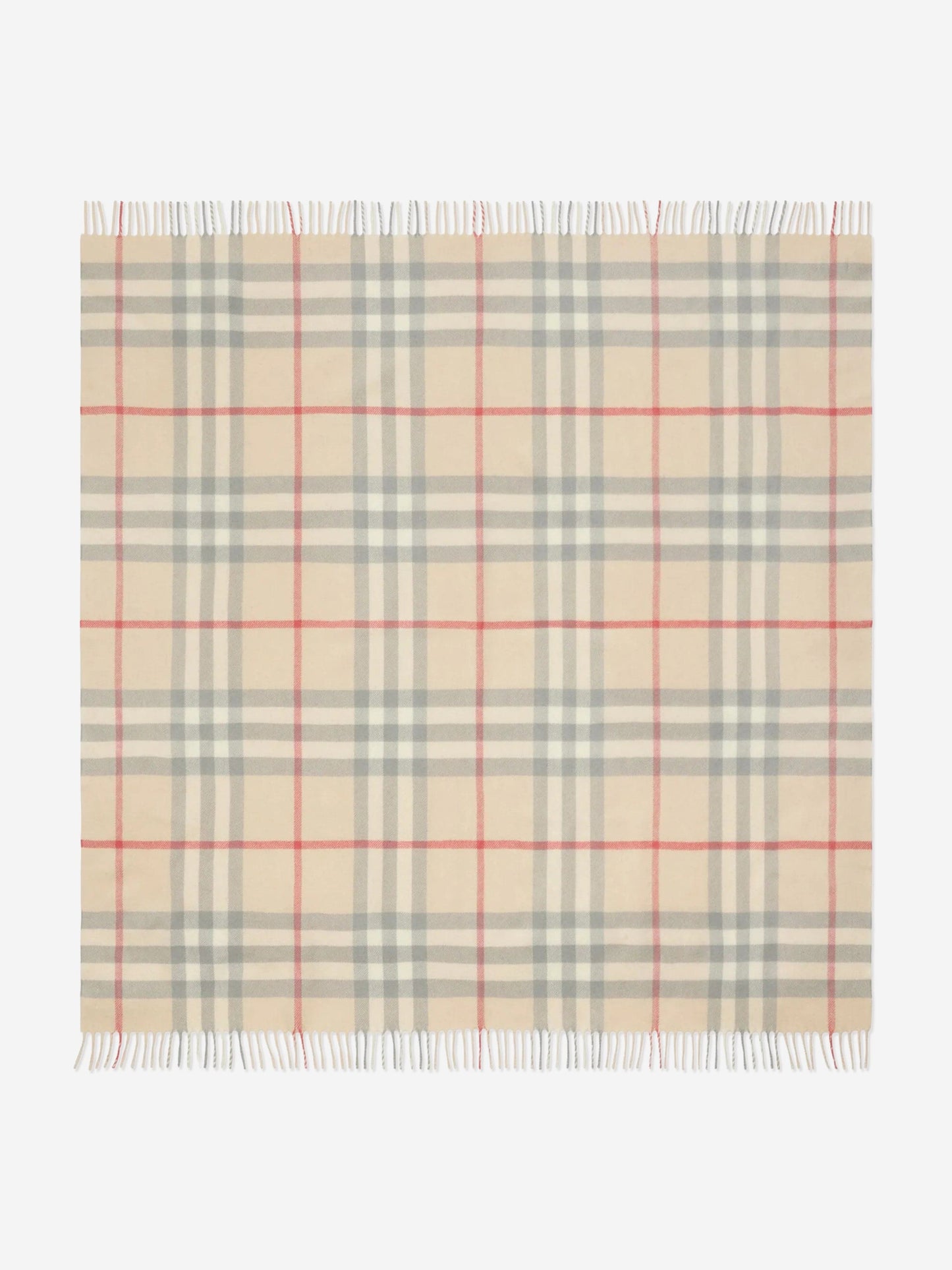 Burberry Baby Check Wool Blanket in Beige (90 x 90cm)
