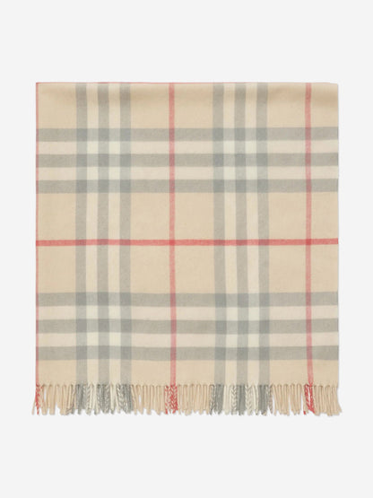 Burberry Baby Check Wool Blanket in Beige (90 x 90cm)