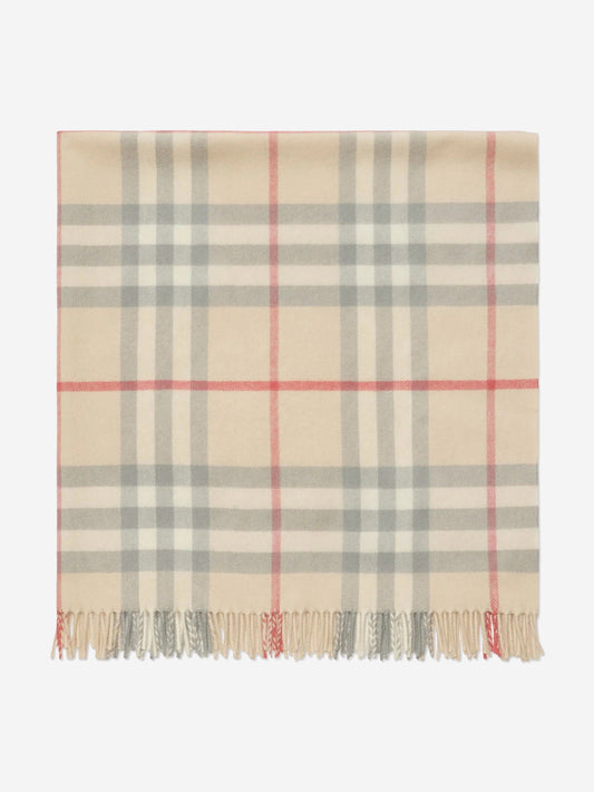 Burberry Baby Check Wool Blanket in Beige (90 x 90cm)