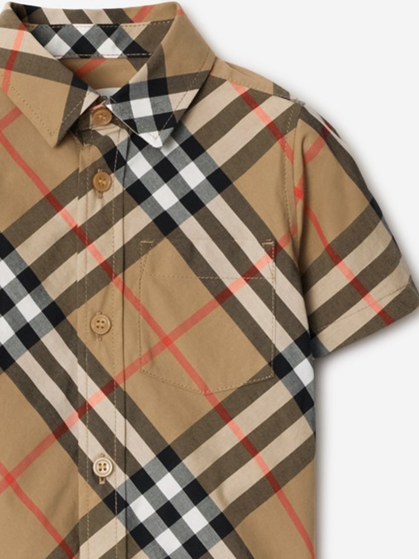 Burberry Baby Boys Owen Essential Check Shirt in Beige