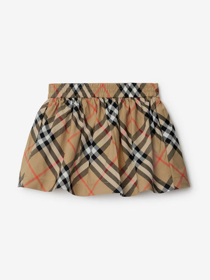 Burberry Baby Girls Check Kelsey Skirt in Beige