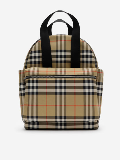 Burberry Baby Norwich Check Changing Bag in Beige (41cm)