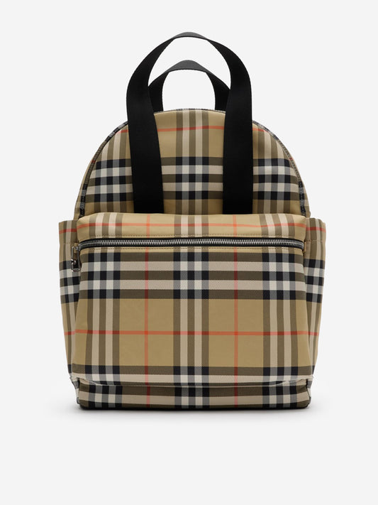 Burberry Baby Norwich Check Changing Bag in Beige (41cm)