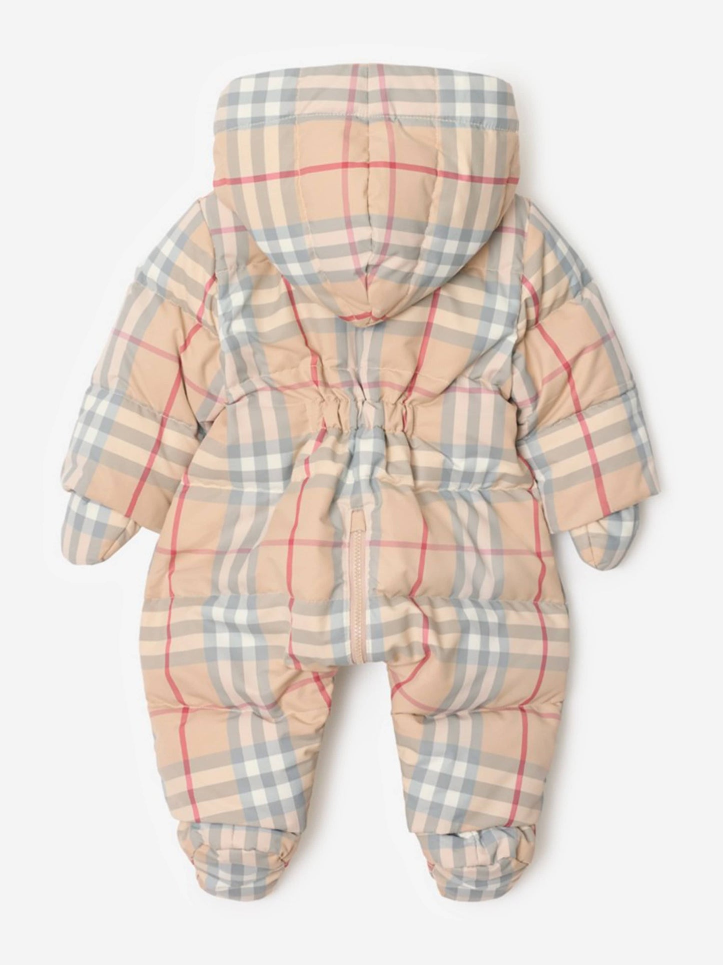 Burberry Baby Pale Check Snowsuit in Beige