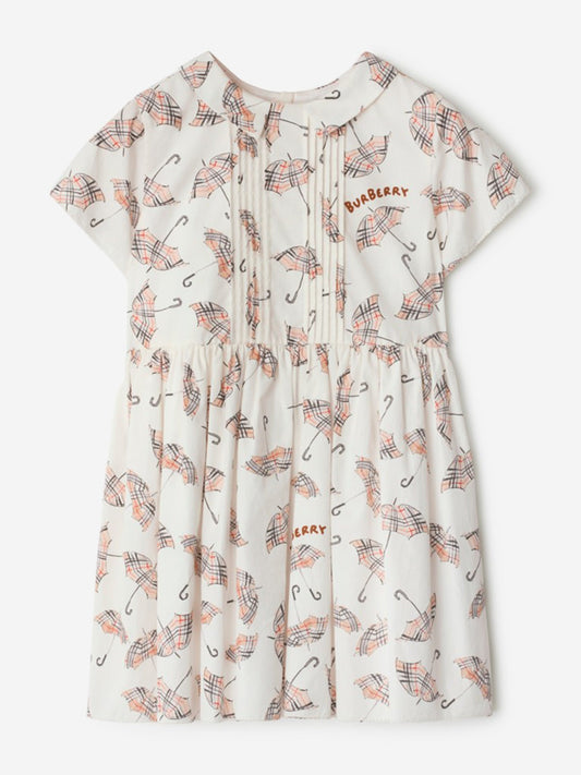 Burberry Girls Eadelle Umbrella Dress in Ivory