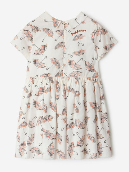Burberry Girls Eadelle Umbrella Dress in Ivory