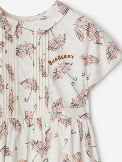 Burberry Girls Eadelle Umbrella Dress in Ivory