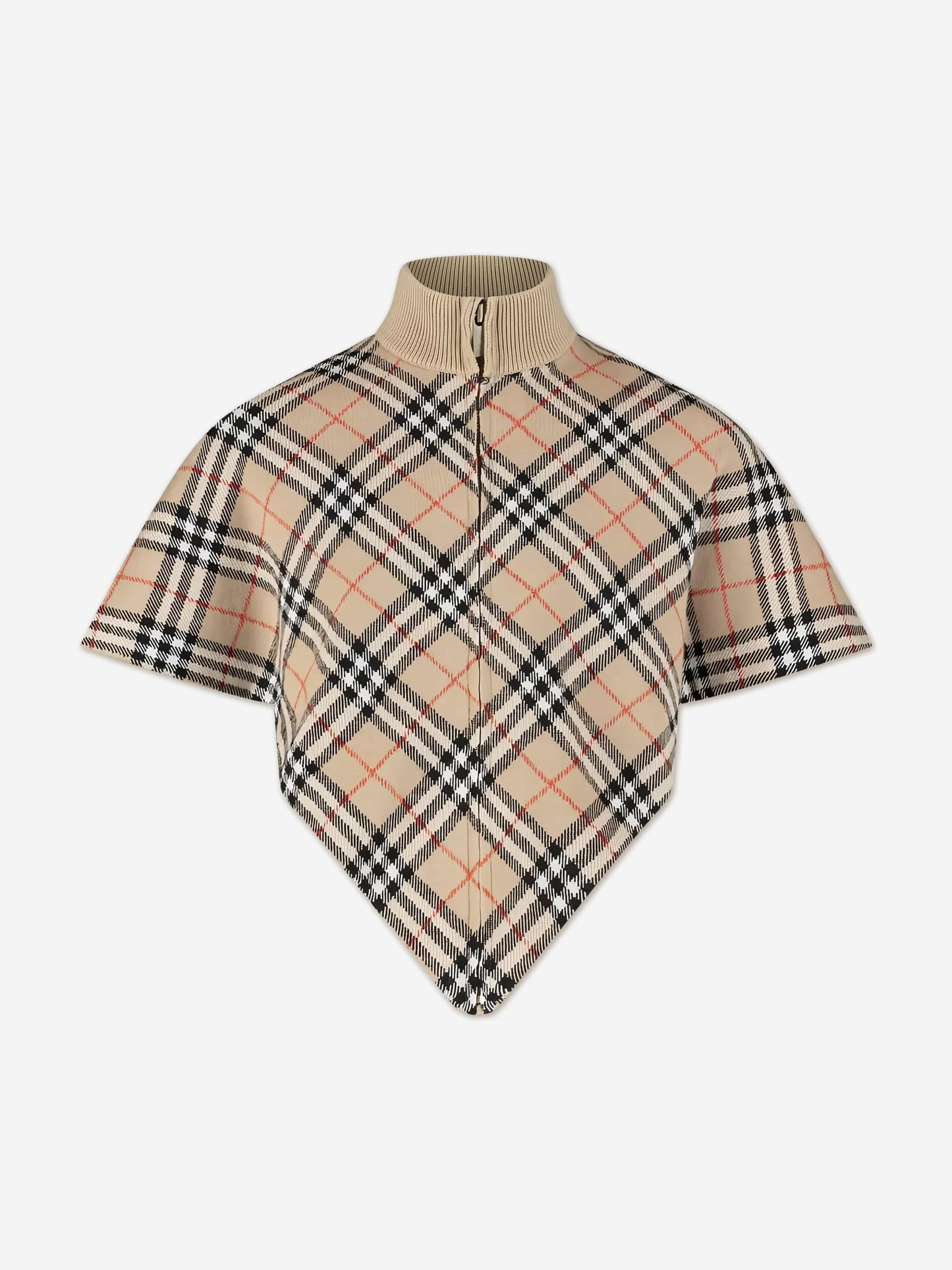 Burberry Girls Lette Check Cape in Beige