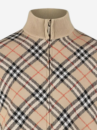 Burberry Girls Lette Check Cape in Beige