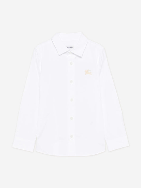 Burberry Boys Owen Long Sleeve EKD Shirt in White