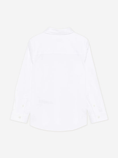 Burberry Boys Owen Long Sleeve EKD Shirt in White