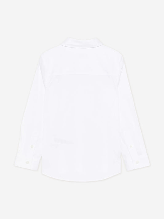 Burberry Boys Owen Long Sleeve EKD Shirt in White