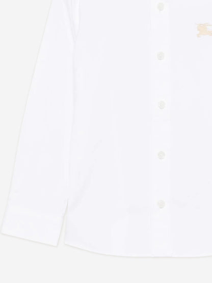 Burberry Boys Owen Long Sleeve EKD Shirt in White