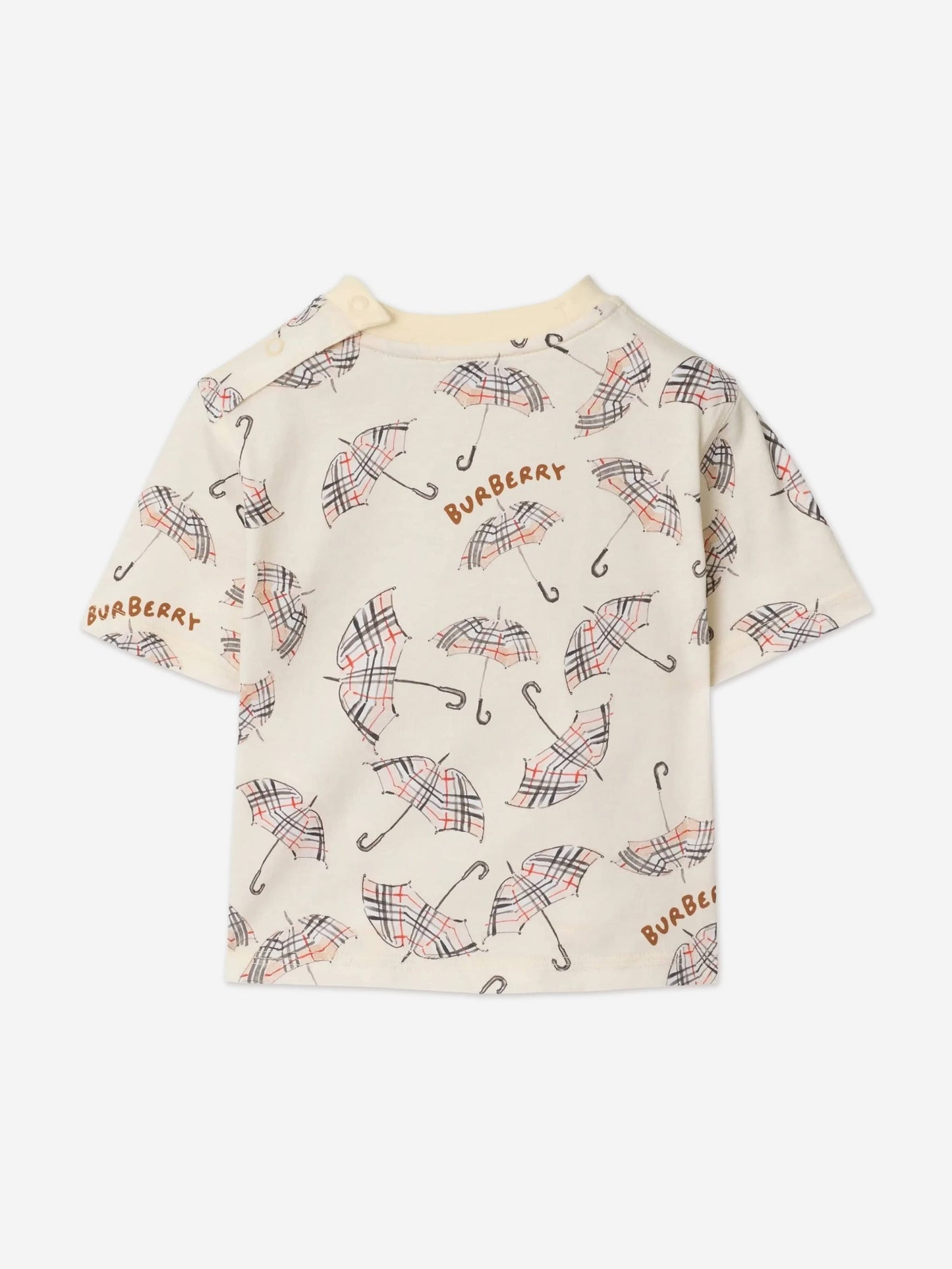 Burberry Baby Boys Mini Cedar Umbrella T-Shirt in Ivory