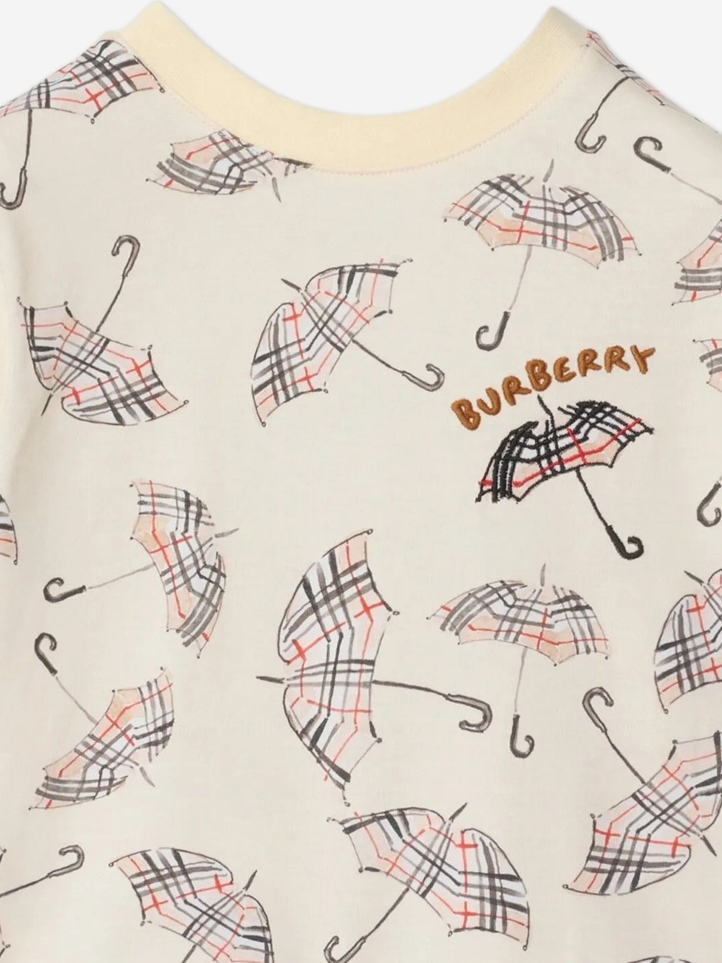Burberry Baby Boys Mini Cedar Umbrella T-Shirt in Ivory