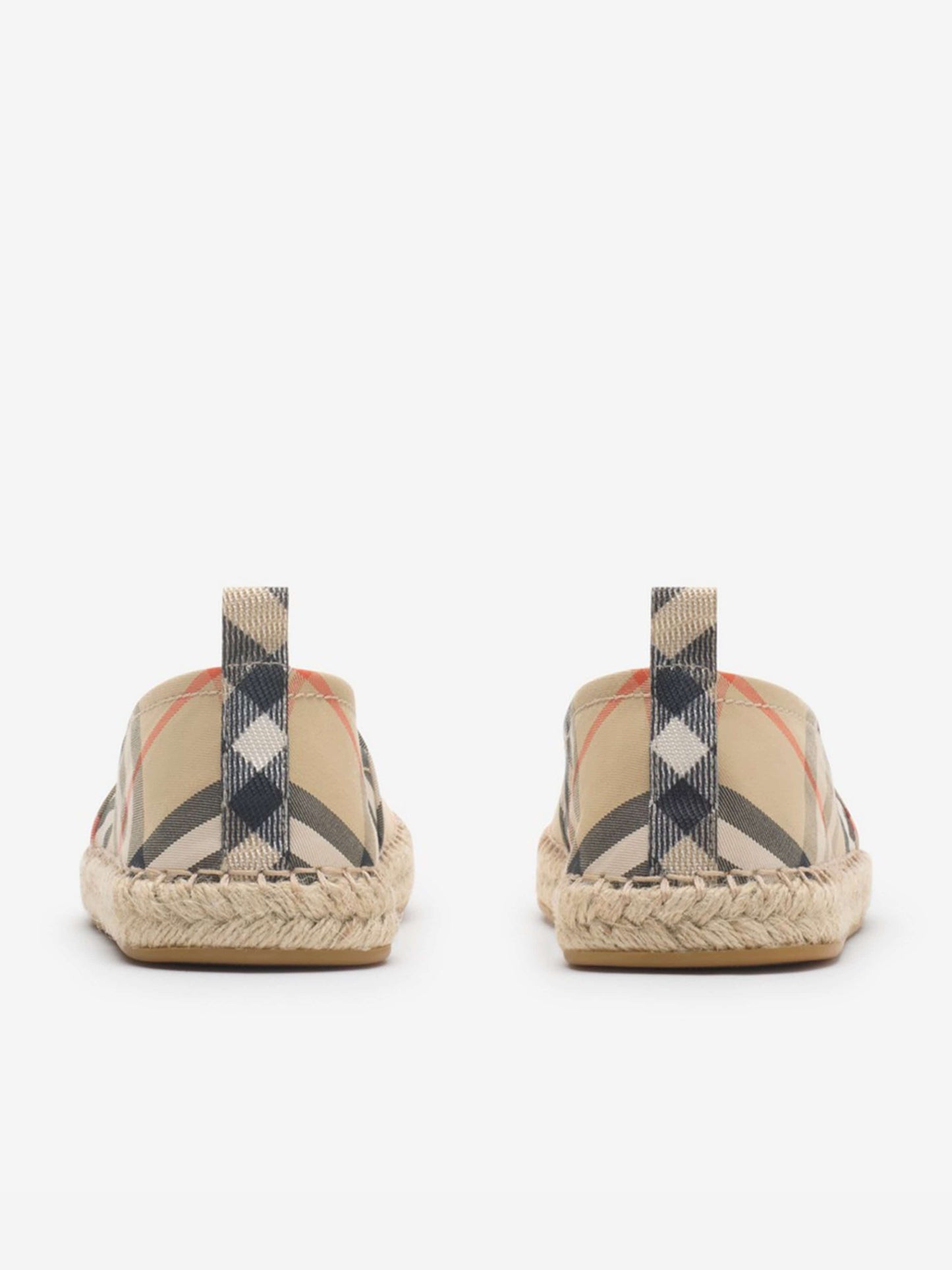 Burberry Kids Maidstone Twill Check Espadrilles in Beige