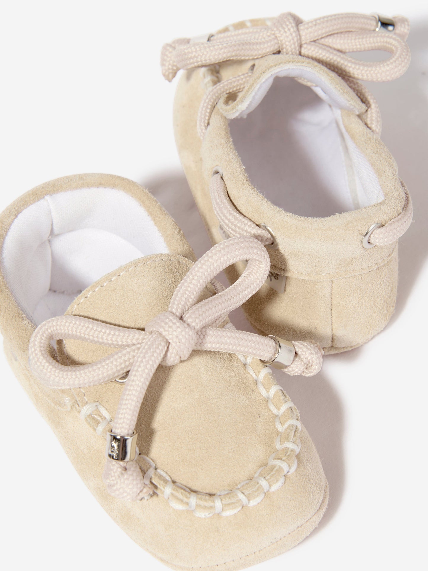 BABYWALKER Baby Boys Suede Moccasins in Beige