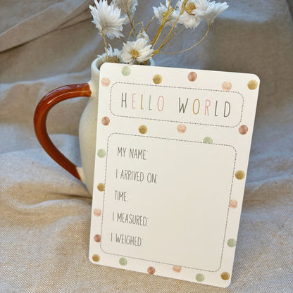 Cartes d'étapes pour bébé