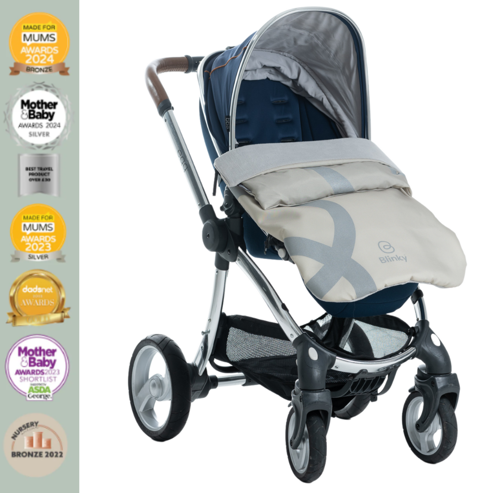 BlinkyWarm - Universal All Season Buggy Rain Cover / Sunshade UV50+ / Footmuff - Milk White