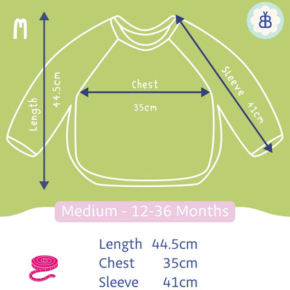 Long Sleeved Baby Bib - Alpacas
