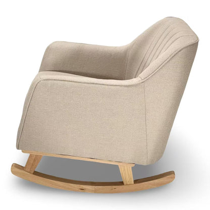 Bristam Nursing Chair - Natural & Oak With Stool