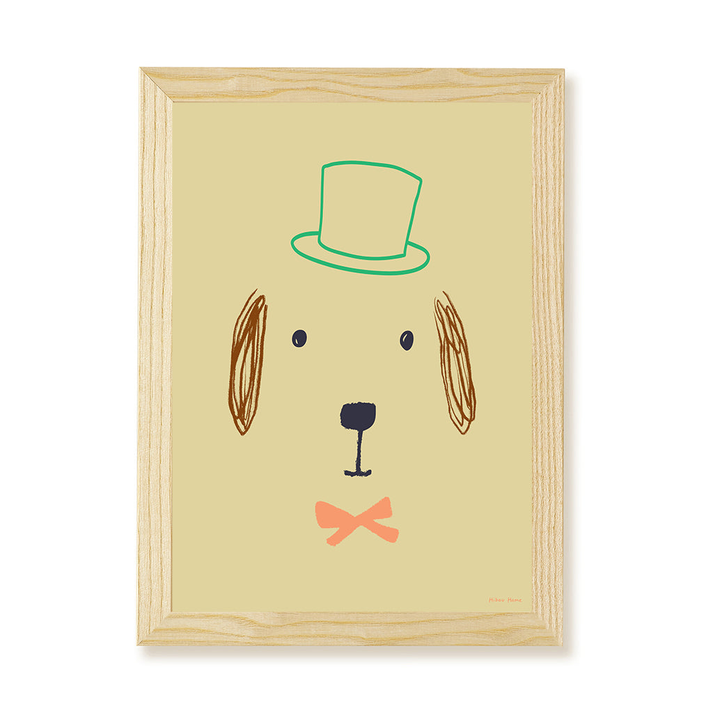 Hibou Design Bruno Dog Art Print - Hay