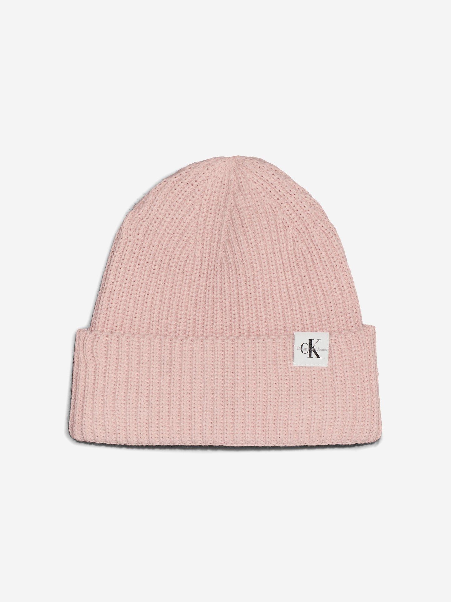 Calvin Klein Girls Monogram Rib Beanie Hat in Pink