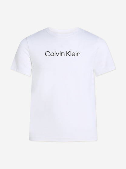 Calvin Klein Kids Logo T-Shirt in White