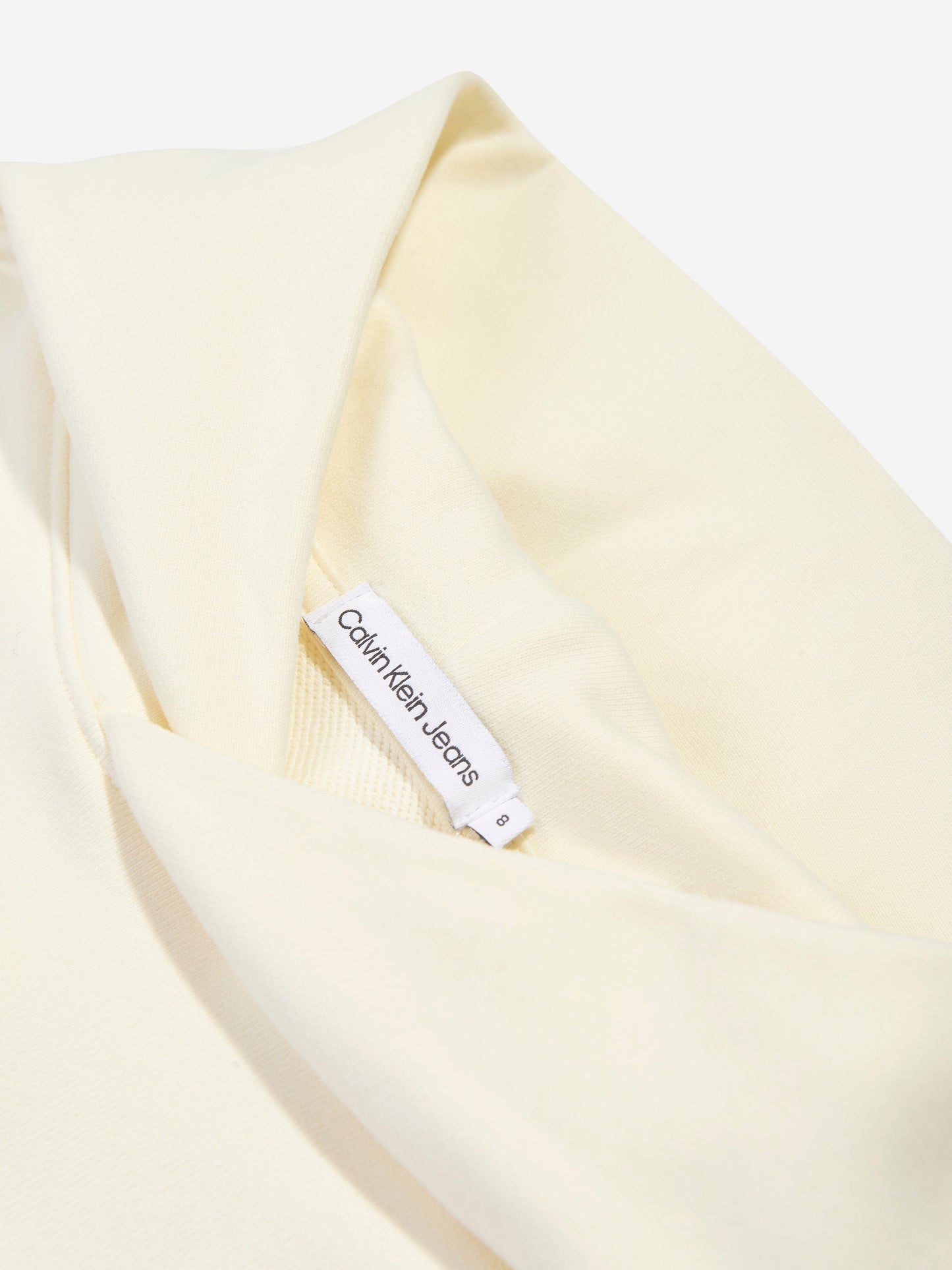 Calvin Klein Girls Monogram Embroidered Hoodie in Beige