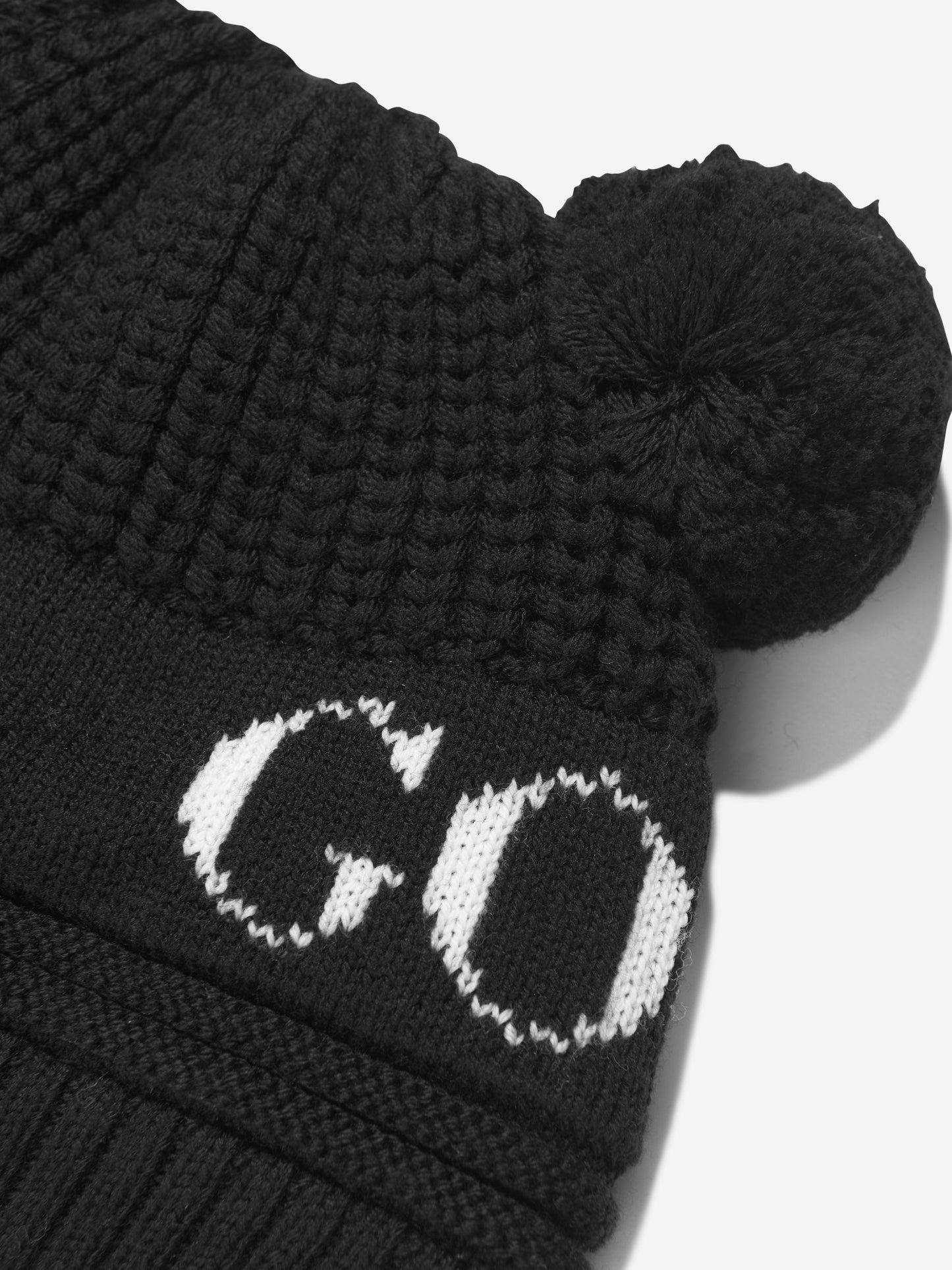 Canada Goose Baby Double Pom Pom Hat in Black