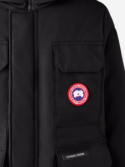 Canada Goose Kids Down Padded Expedition Parka in Black