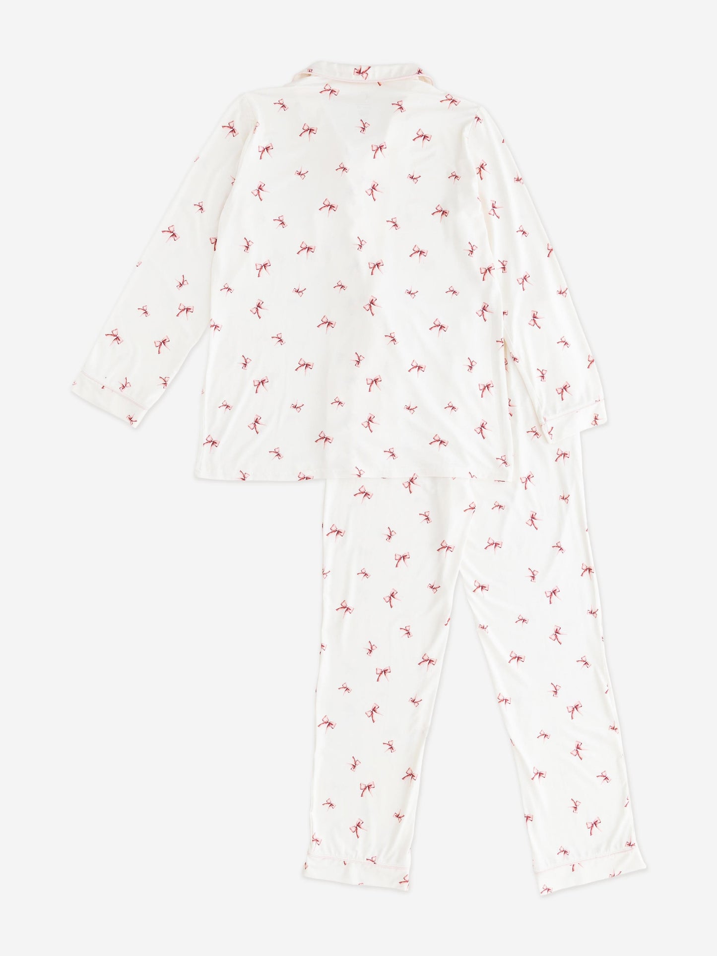 Cozy Crew Club Adult COZY Rosy Ribbon Pyjamas in Ivory