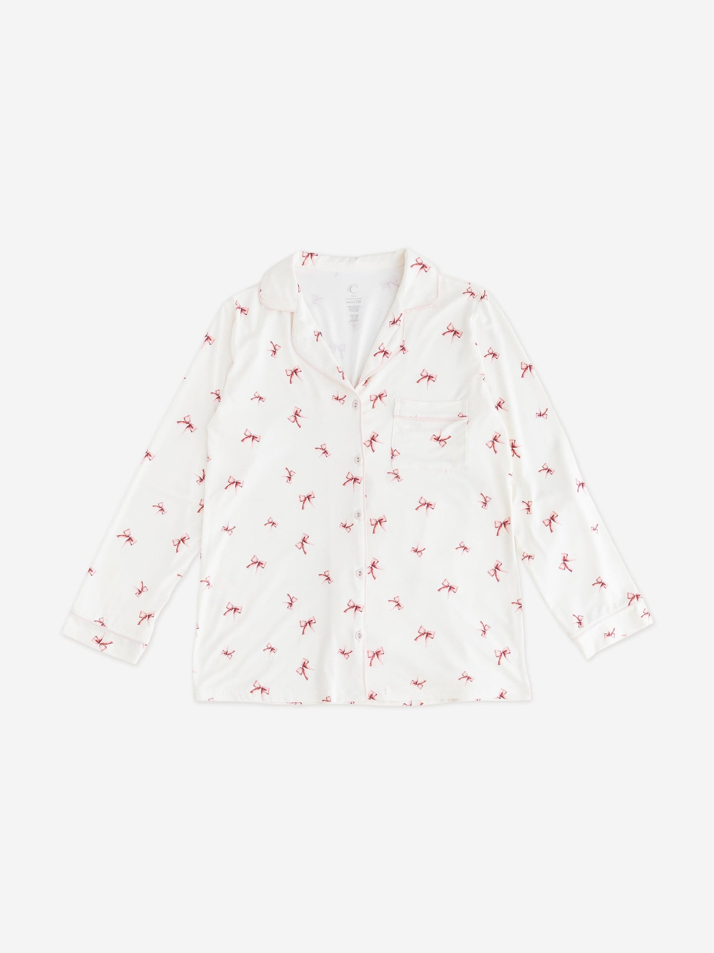 Cozy Crew Club Adult COZY Rosy Ribbon Pyjamas in Ivory