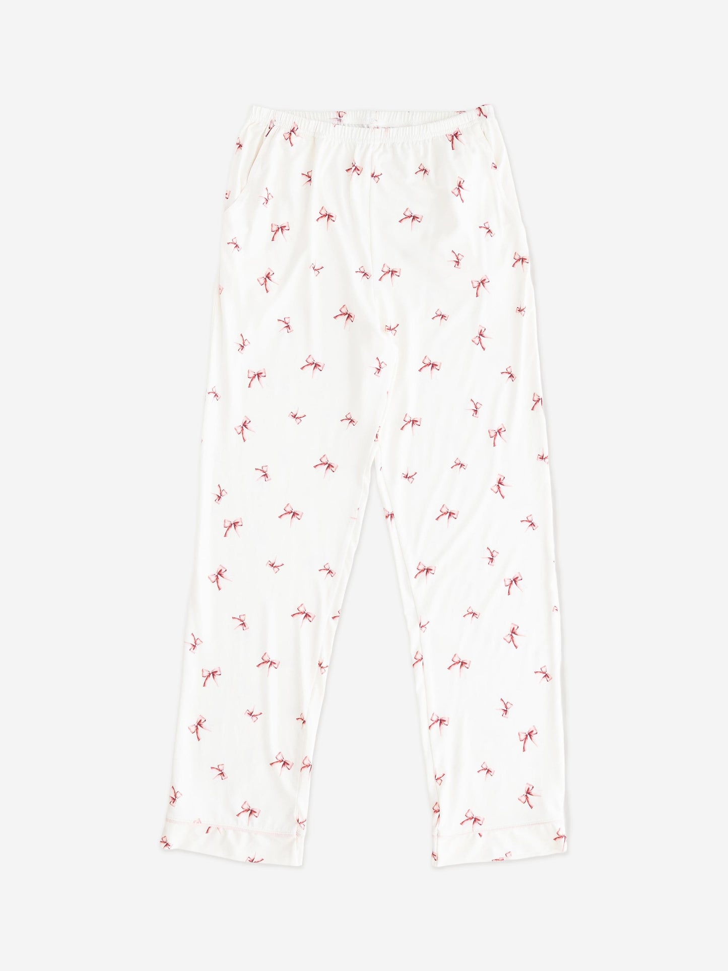 Cozy Crew Club Adult COZY Rosy Ribbon Pyjamas in Ivory