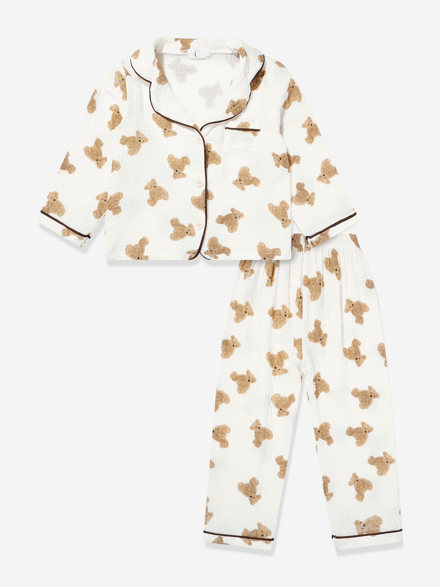Cozy Crew Club Kids The Bear Pyjamas in Ivory