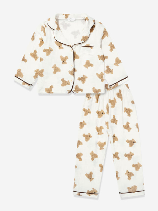 Cozy Crew Club Kids The Bear Pyjamas in Ivory