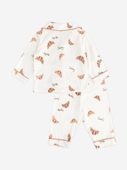 Cozy Crew Club Kids Mini COZY Croissant Club Pyjamas in Ivory