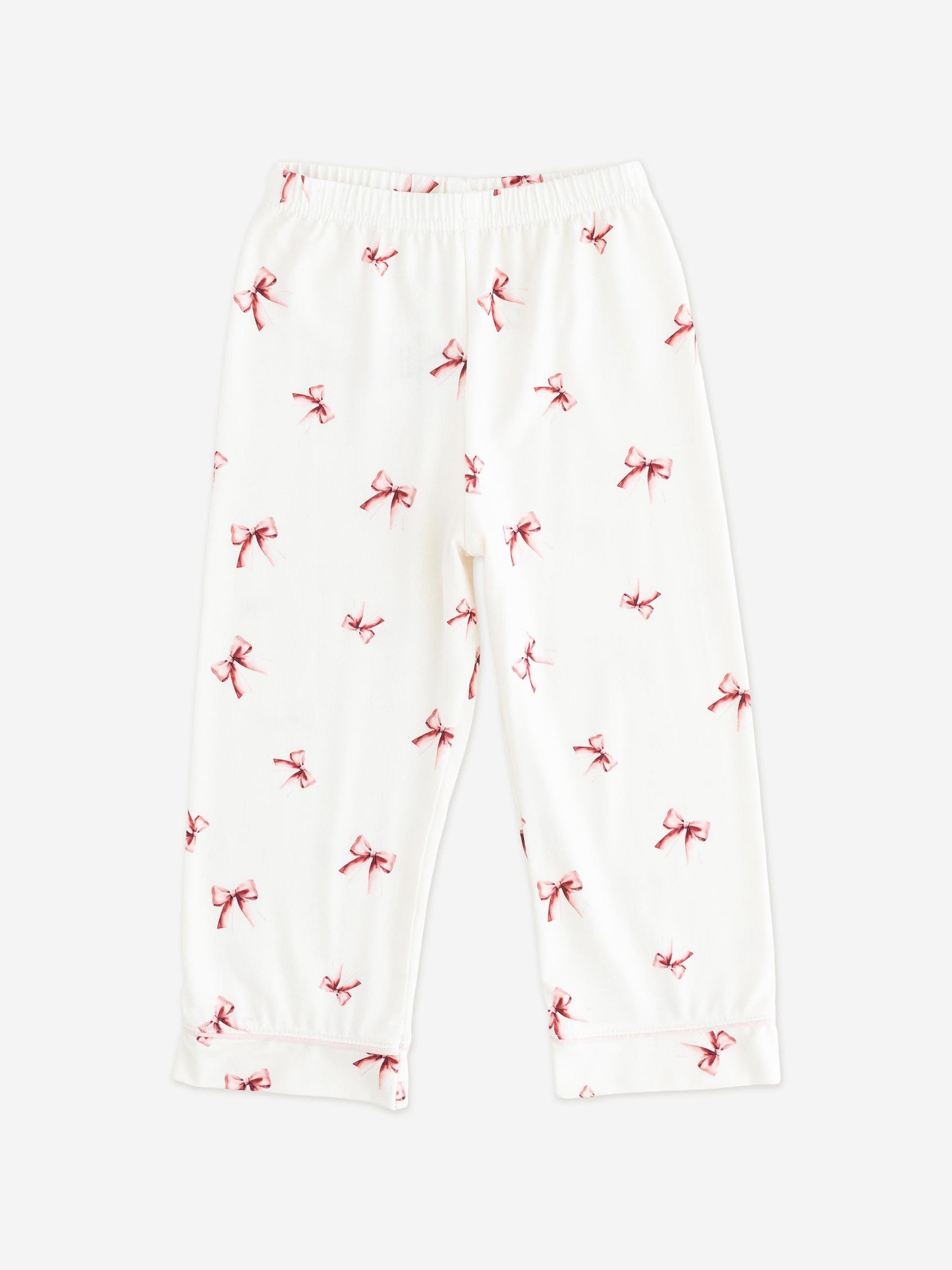 Cozy Crew Club Girls Mini COZY Rosy Ribbon Pyjamas in Ivory