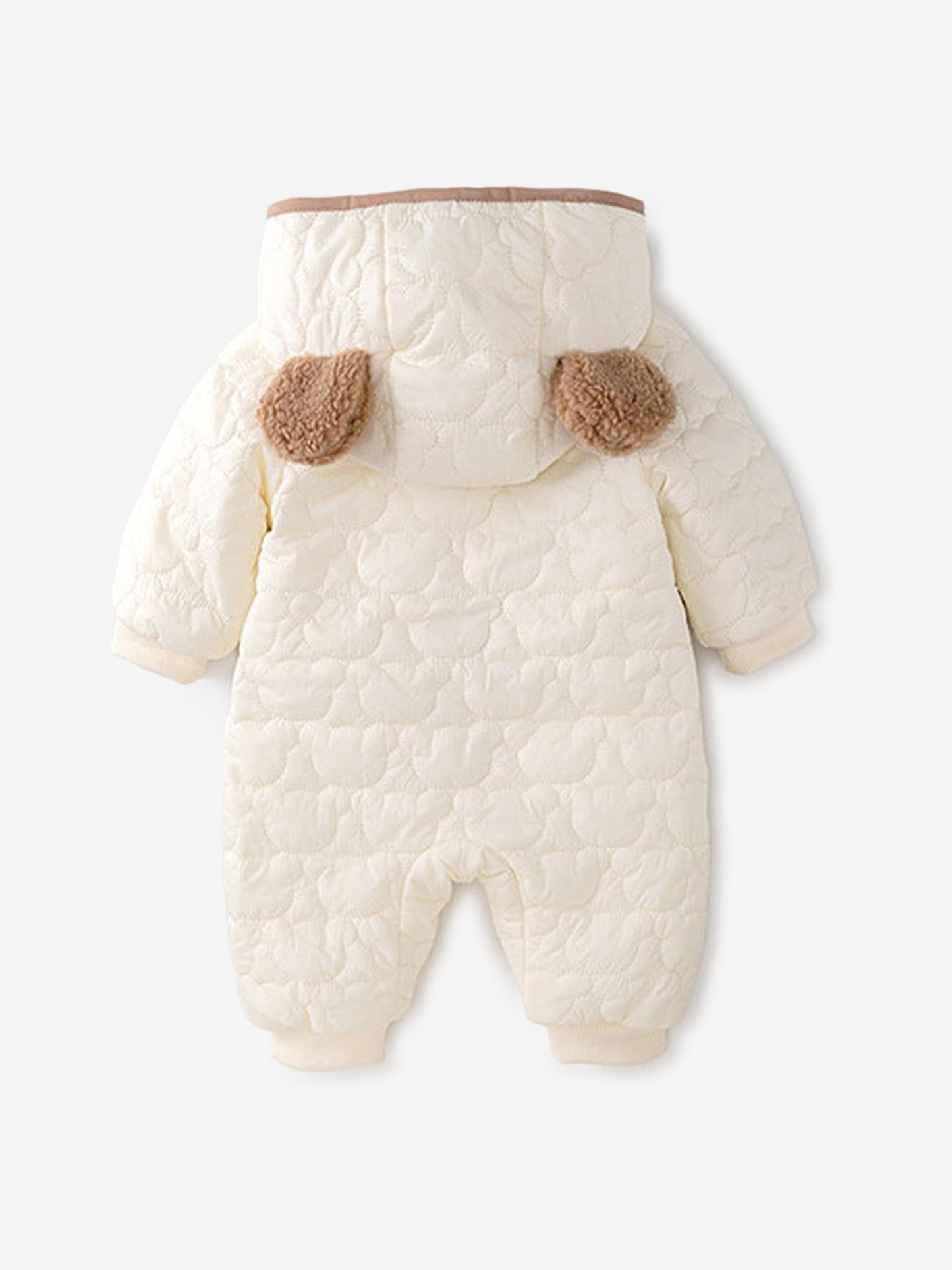 Cozy Crew Club Baby The Friendly Bear Puffy Suit in Ivory