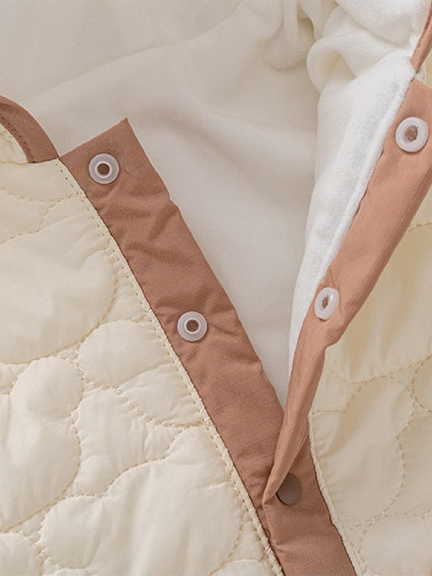 Cozy Crew Club Baby The Friendly Bear Puffy Suit in Ivory