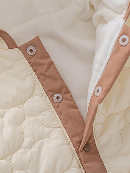 Cozy Crew Club Baby The Friendly Bear Puffy Suit in Ivory
