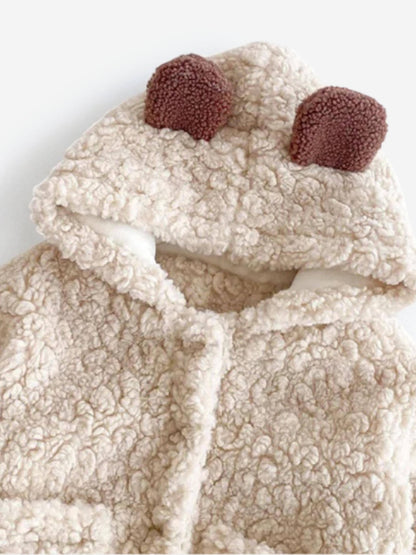 Cozy Crew Club Baby The Fur Bear Winter Coat in Ivory