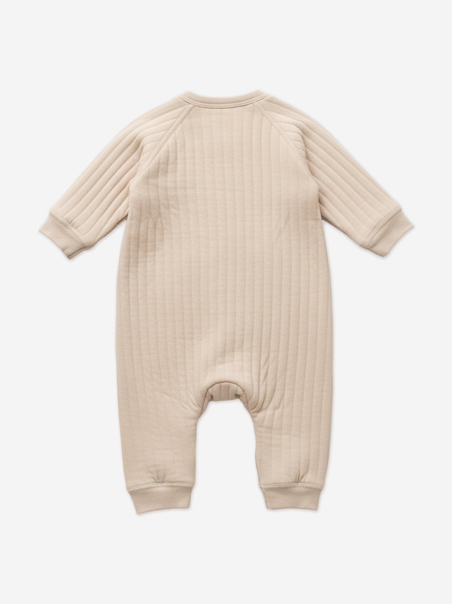 Cozy Crew Club Baby The Teddy Bear Boucle Wrap Baby Grow Romper in Beige