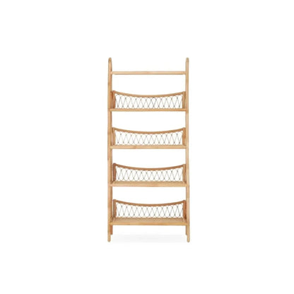 CuddleCo Aria 5 Tier Shelving Unit - Rattan